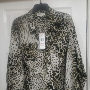 JONES NEW YORK SPORT WOMAN ZEBRA PRINT SHIRT